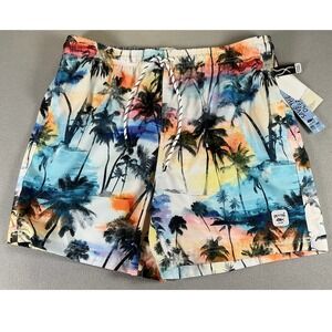 Spicy Tuna Swim Trunks XL Tropical Palm Sunset Board Shorts NWT UPF 50 Quick Dry
